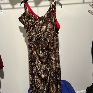 Size 16 animal print bodycon dress